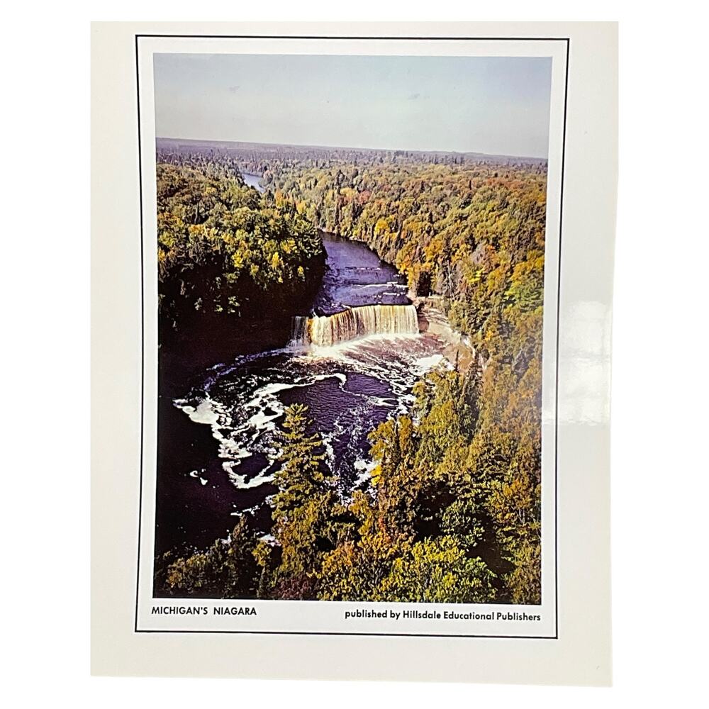 Vintage Tahquamenon Falls Print Michigans‎ Niagara Hillsdale Educational 8.5x11 - Picture 2 of 4